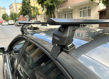 For Volkswagen Jetta Roof Rack Cross Bar Normal Roof Alu 2005-2011 Black