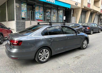 For Volkswagen Jetta Roof Rack Cross Bar Normal Roof Alu 2005-2011 Black