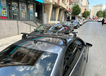 For Volkswagen Jetta Roof Rack Cross Bar Normal Roof Alu 2011-2018 Black