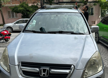 For Honda CR-V MK2 Roof Rack Cross Bars Metal Bracket Fix Point Alu Silver 2002-06