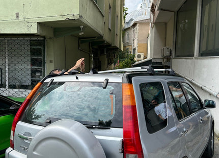 For Honda CR-V MK2 Roof Rack Cross Bars Metal Bracket Fix Point Alu Black 2002-06