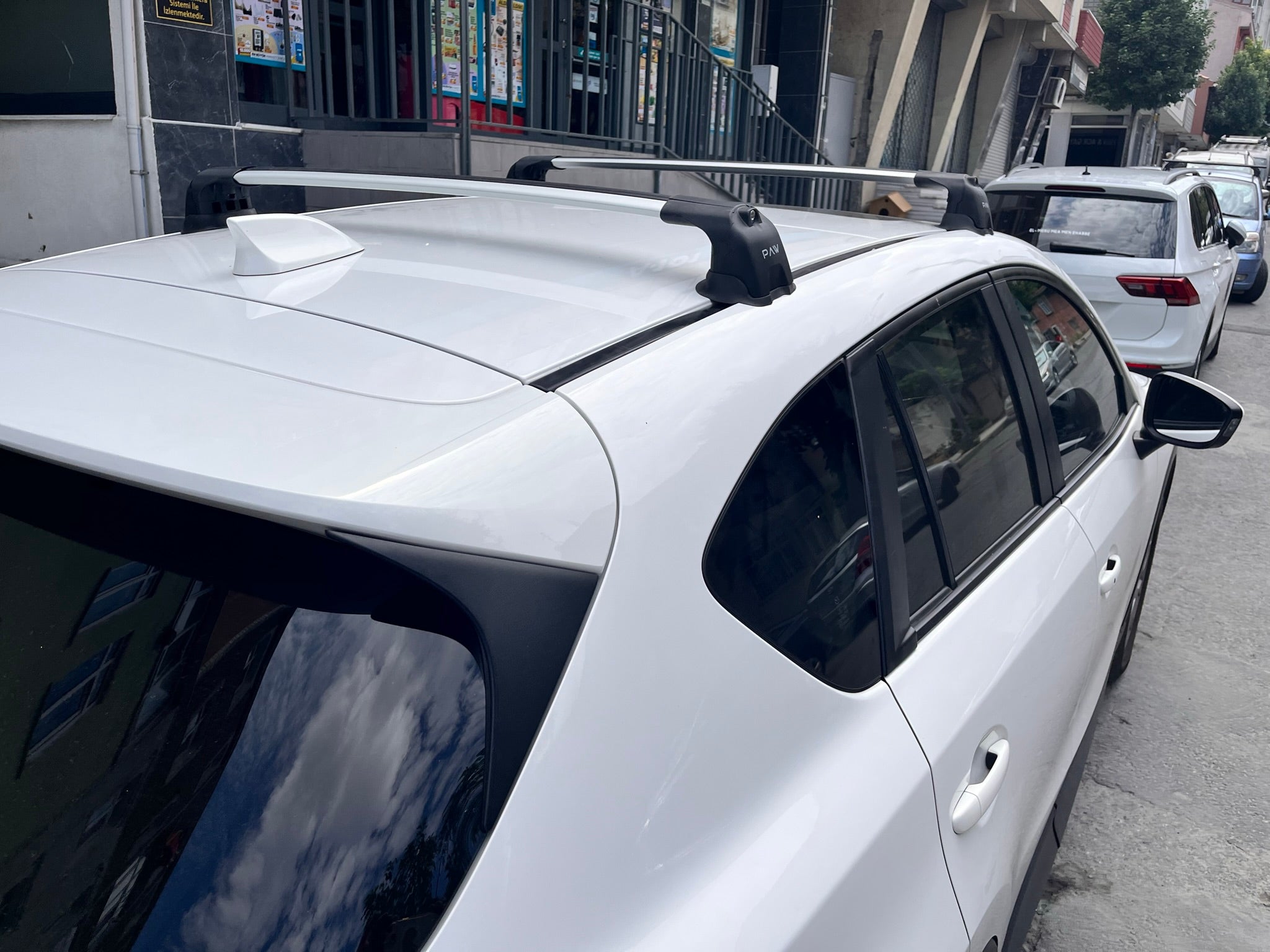 For Mazda CX 5 KF 2017-Up Roof Rack Cross Bars Fix Point Alu Silver