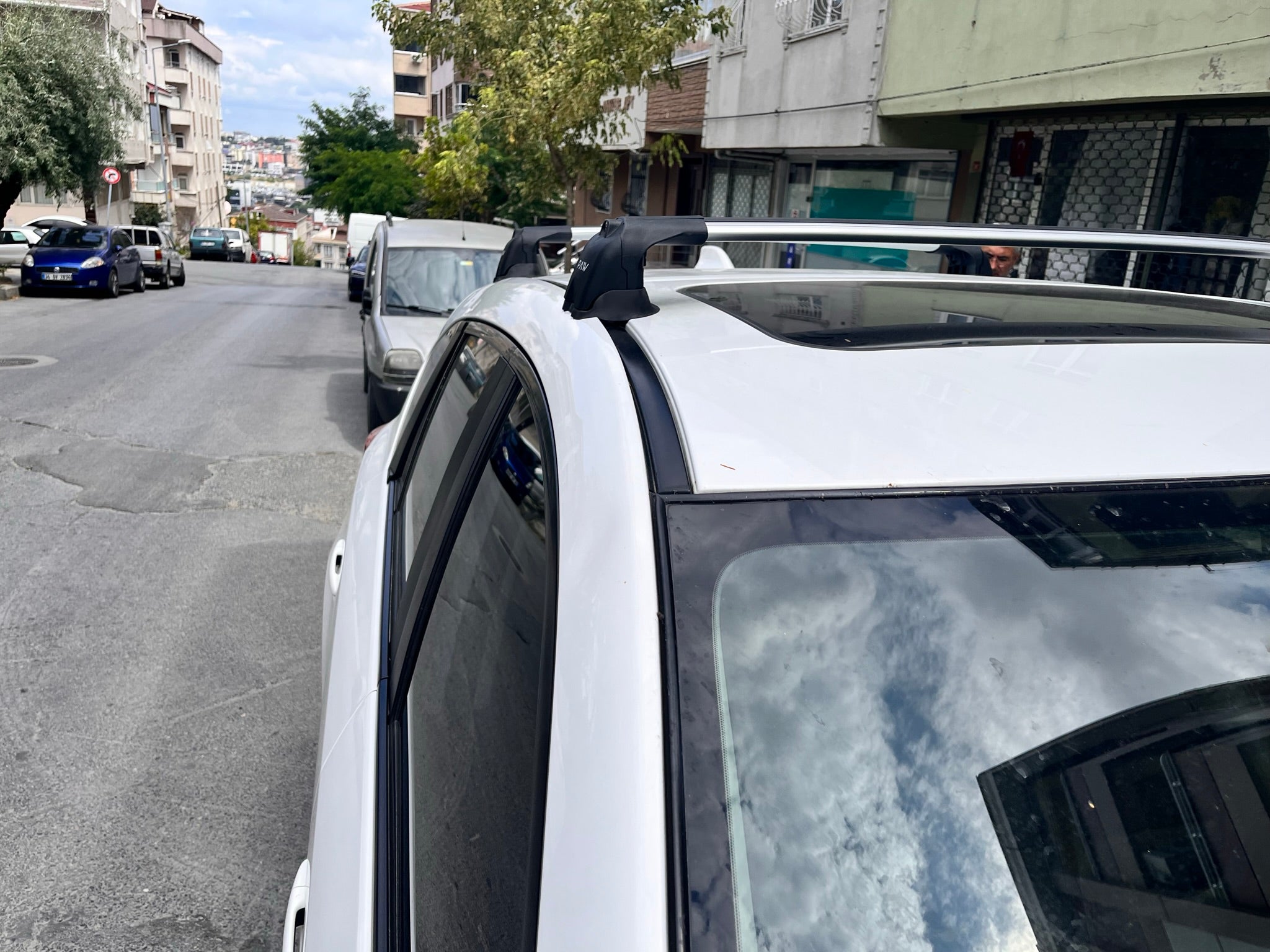 For Mazda CX 5 KF 2017-Up Roof Rack Cross Bars Fix Point Alu Silver