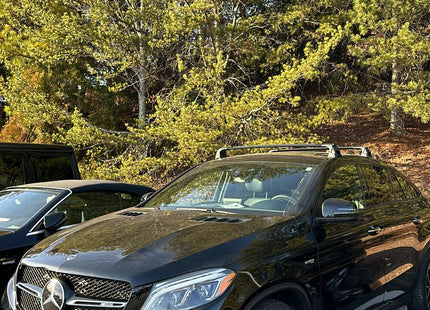 For Mercedes Benz GLC Coupe 2015-2022 Roof Rack Cross Bars Fix Point Alu Black