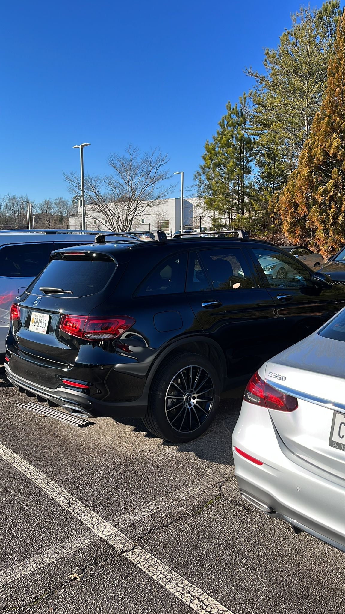 For Mercedes GLC (X253) 2015-22 Roof Rack Cross Bars Flush Rail Alu Black