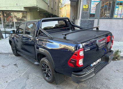 For Toyota Hilux Mk8 Roof RackSystem, Aluminium Bed Rack Cross Bar, Silver 2017- Up