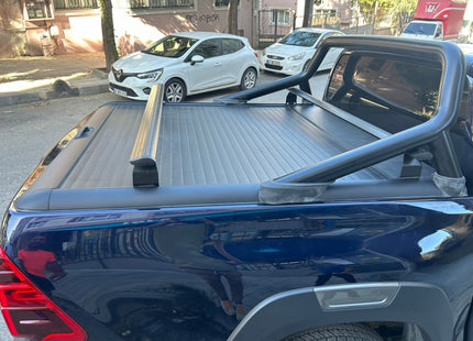 For Toyota Hilux Mk8 Roof RackSystem, Aluminium Bed Rack Cross Bar, Black 2017- Up