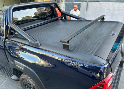 For Toyota Hilux Mk8 Roof RackSystem, Aluminium Bed Rack Cross Bar, Silver 2017- Up