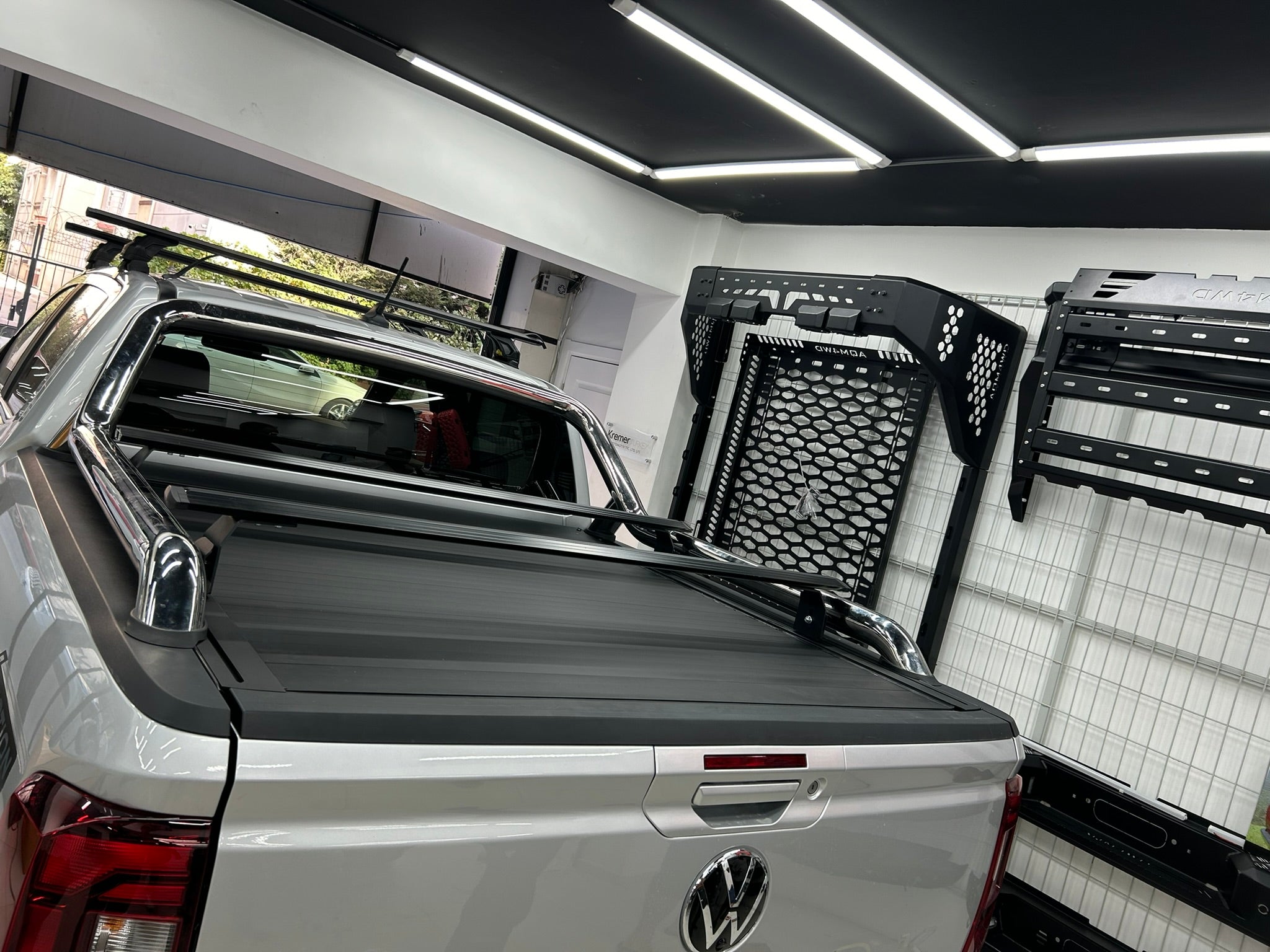 For Volkswagen Amarok Bed Rack Cross Bars Alu Silver 2020-Up