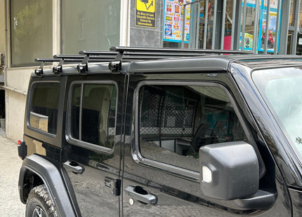 For Jeep Gladiator JT 2020-Up Roof Rack Cross Bars Rain Gutters Black