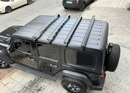 For Jeep Gladiator JT 2020-Up Roof Rack Cross Bars Rain Gutters Black
