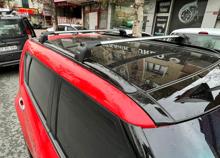 For Kia Soul Roof Rack Cross Bars Flush Rail Paw Pro 2 Alu Silver 2014-19