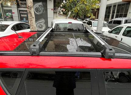 For Kia Soul Roof Rack Cross Bars Flush Rail Alu Black 2020-Up