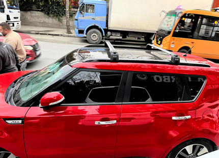 For Kia Soul Roof Rack Cross Bars Flush Rail Paw Pro 2 Alu Silver 2014-19