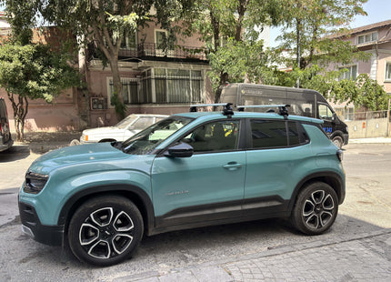 For Jeep Compass 2025-2026 Roof Rack System | Aluminum Cross Bars | Normal Roof | Black