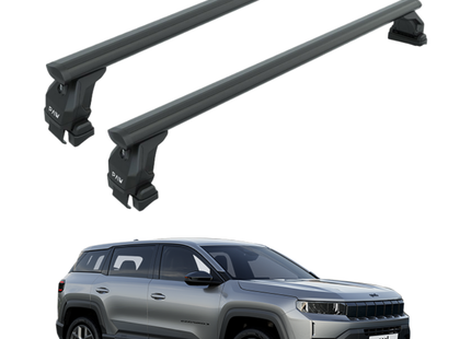 For Jeep Compass 2025-2026 Roof Rack System | Aluminum Cross Bars | Normal Roof | Black