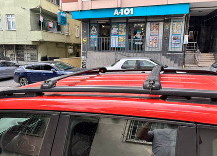 For Jeep Renegade (2015-2023) Roof Rack Cross Bars Raised Rail, Silver