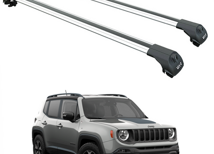 For Jeep Renegade (2015-2023) Roof Rack Cross Bars Raised Rail, Silver
