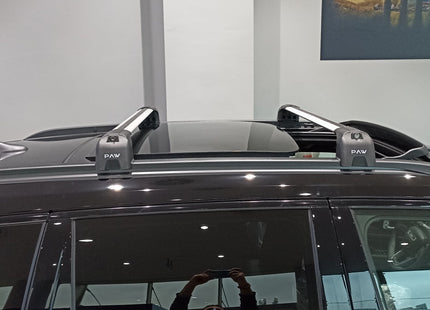 For Jeep Compass 2017-Up Roof Rack Cross Bars Flush Rail Alu Black