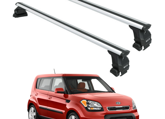 Roof Rack Cross Bars for Kia Soul 2009–2013 – Silver, Fits Normal Roof