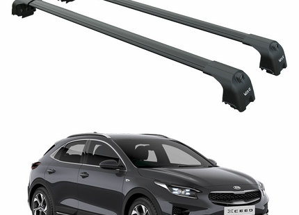 For Kia XCeed (2019-2025) Roof Rack Cross Bars Flush Rail, Black