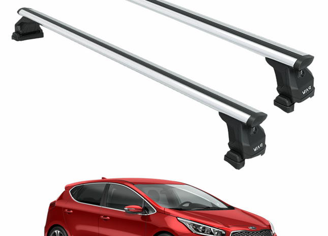 For Kia Ceed 2012-2018 Roof Rack Cross Bars Fix Point Silver