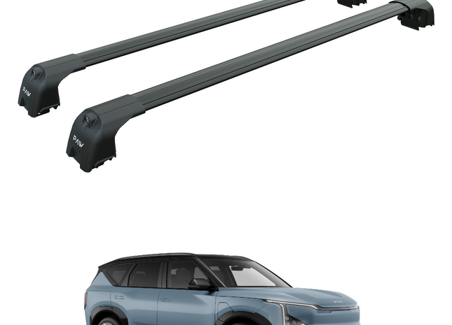 For Kia EV5 Roof Rack Cross Bars Flush Rail Alu Black