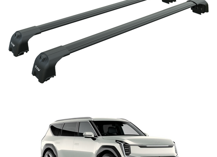 For Kia EV9 Roof Rack Cross Bars Flush Rail Black