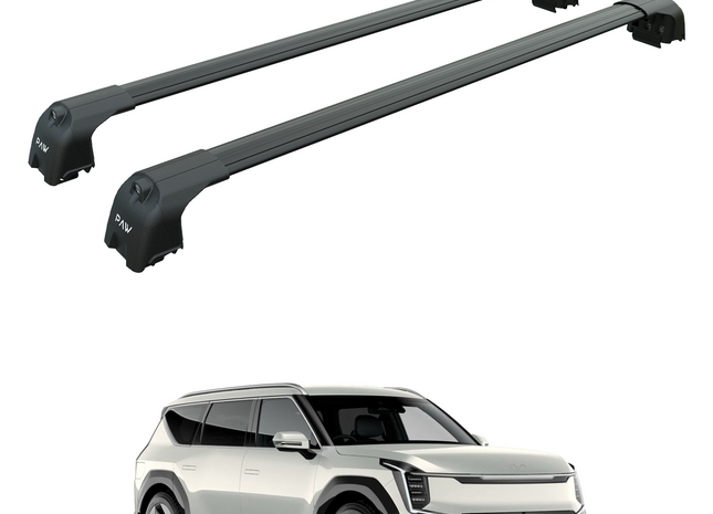 For Kia EV9 Roof Rack Cross Bars Flush Rail Black