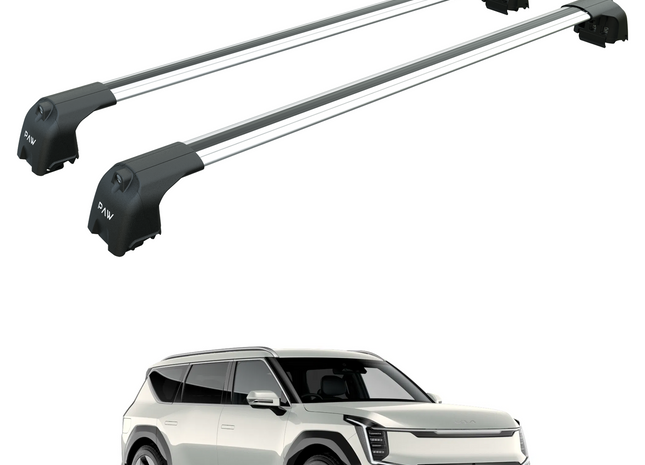 For Kia EV9 Roof Rack Cross Bars Flush Rail Silver