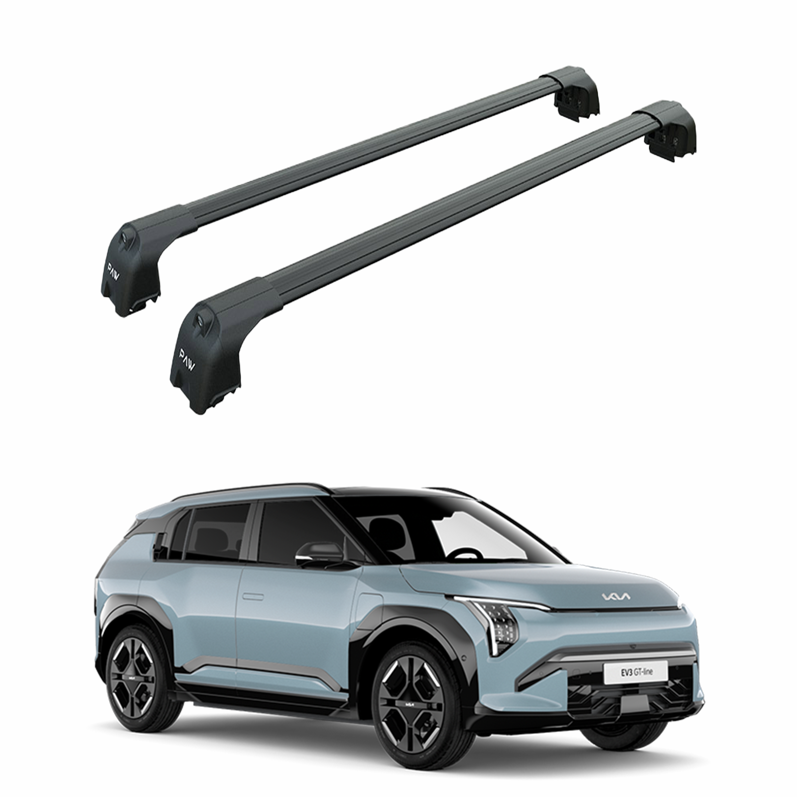 For Kia EV3 Roof Rack Cross Bars Flush Rail Black