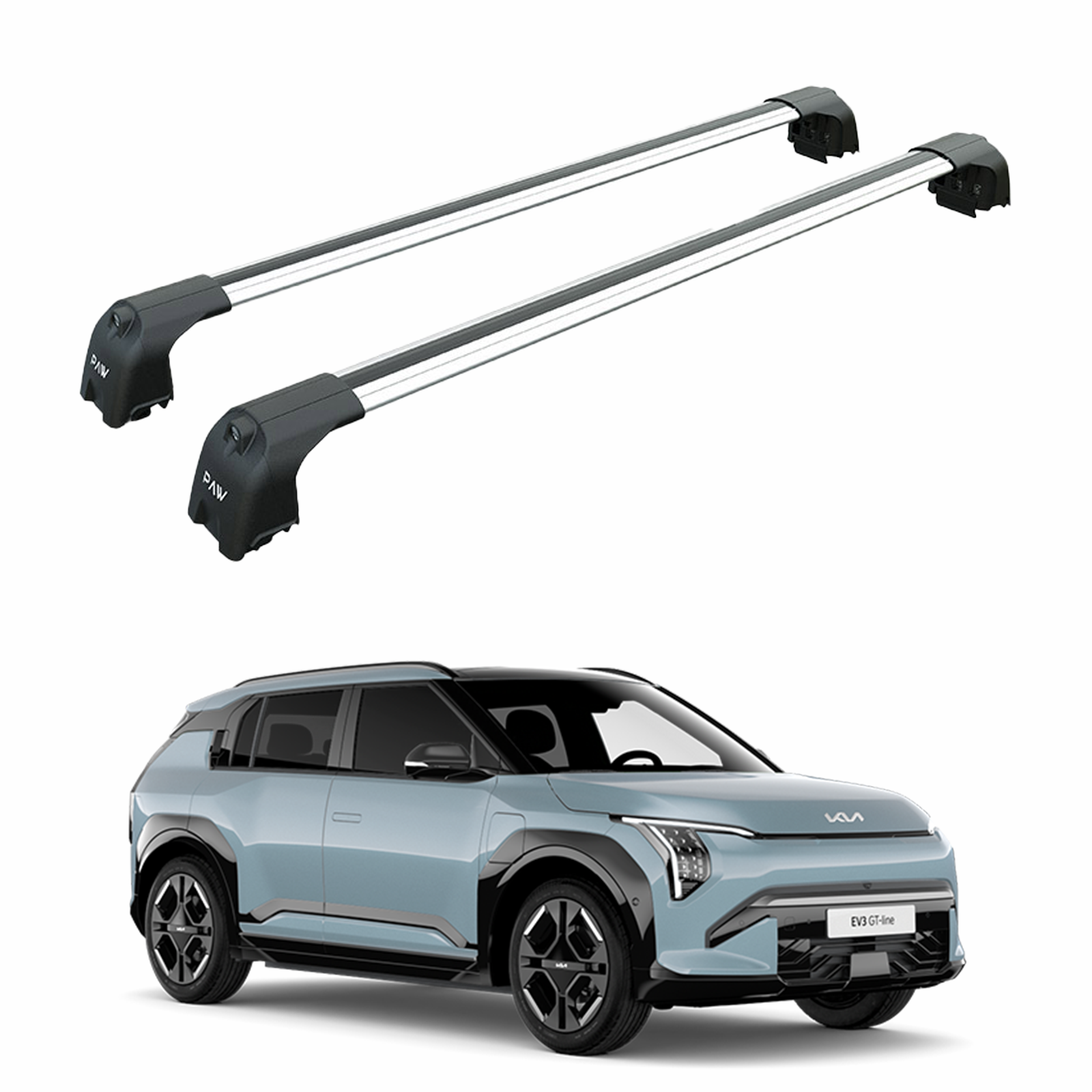 For Kia EV3 Roof Rack Cross Bars Flush Rail Silver