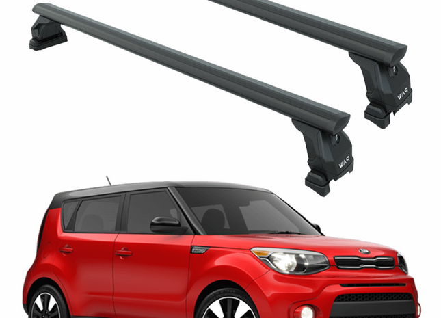 For Kia Soul 2013-2019 Roof Rack Cross Bars Fix Point Fix Pro Series Black