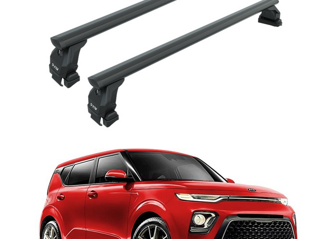 For Kia Soul 2021-2025 Roof Rack Cross Bars Fix Point Fix Pro Series Black