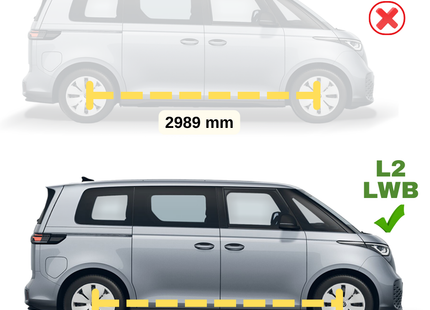 For Volkswagen ID. Buzz LWB L2 Roof Side Rails Ultimate Style Alu Black