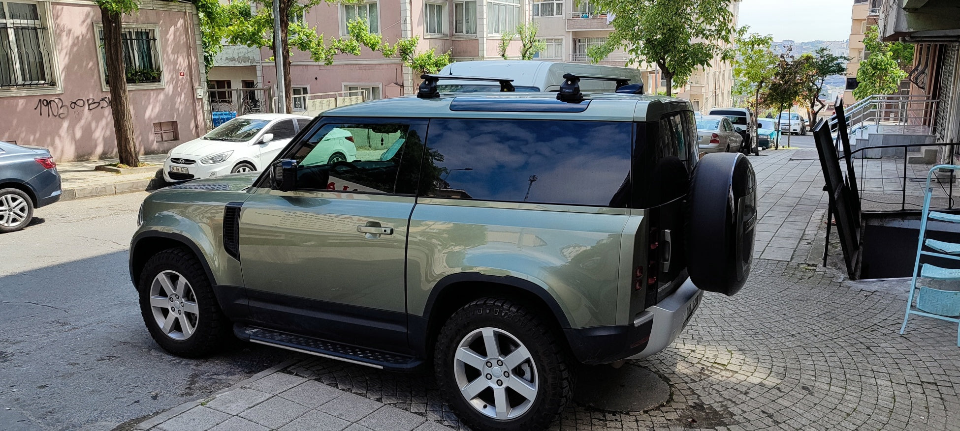 For Land Rover Defender Roof Rack Cross Bars Fix Point Alu Silver 2020-Up