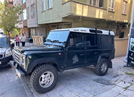 For Land Rover Defender 110 1993-2020 Roof Rack Cross Bars Rain Gutters Black