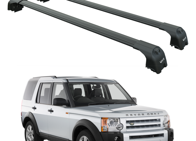 For Land Rover Discovery LR3 (2004-2010) Roof Rack Cross Bars Paw Pro 2, Black