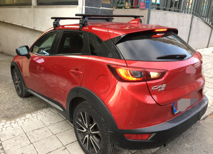 For Mazda CX 30 2020-Up Roof Rack Cross Bars Fix Point Alu Silver