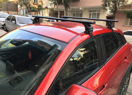 For Mazda CX 30 2020-Up Roof Rack Cross Bars Fix Point Alu Silver