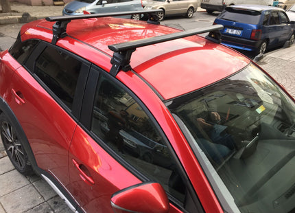 For Mazda CX 30 S 2020-Up Roof Rack Cross Bars Fix Point Alu Black