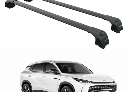 For MG HS Phev Roof Rack Cross bars to For Flush Roof Rails Black