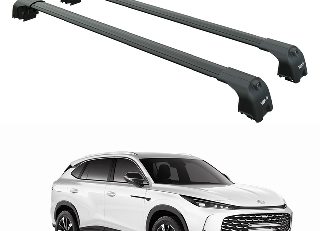 For MG HS Phev Roof Rack Cross bars to For Flush Roof Rails Black