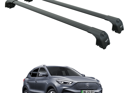 For MG ZS EV Roof Rack Cross bars to For Raised Roof Rails Black