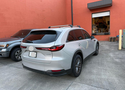 For Mazda CX 90 2024- Up Roof Rack System, Aluminium Cross Bar, Flush Rail, Silver