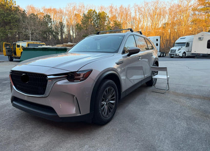 For Mazda CX 90 2024- Up Roof Rack System, Aluminium Cross Bar, Flush Rail, Silver