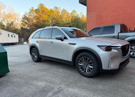 For Mazda CX 90 2024- Up Roof Rack System, Aluminium Cross Bar, Flush Rail, Black