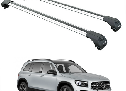 For Mercedes GLB (X247) 2019-2026 Roof Rack Cross Bars Raised Rail, Silver