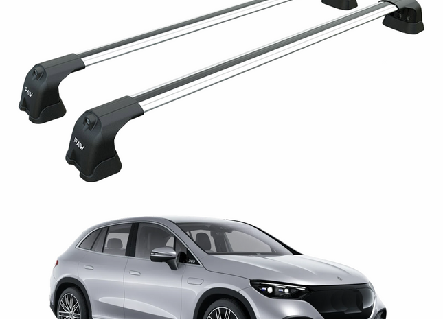 For Mercedes Benz EQE Suv 2022-2025 Roof Rack Cross Bars Fix Point Alu Silver