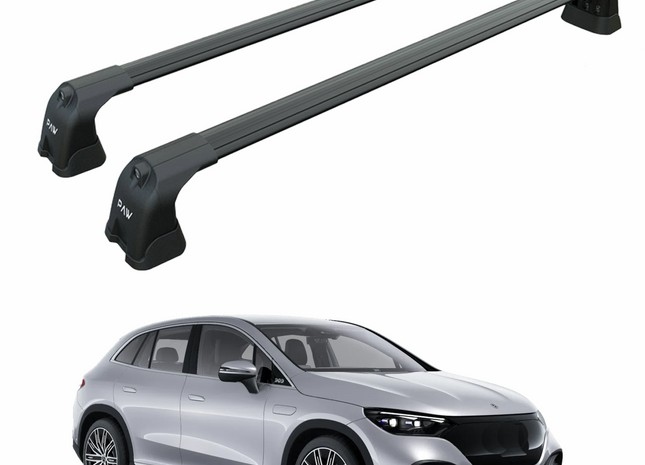 For Mercedes Benz EQE Suv 2022-2025 Roof Rack Cross Bars Fix Point Alu Black